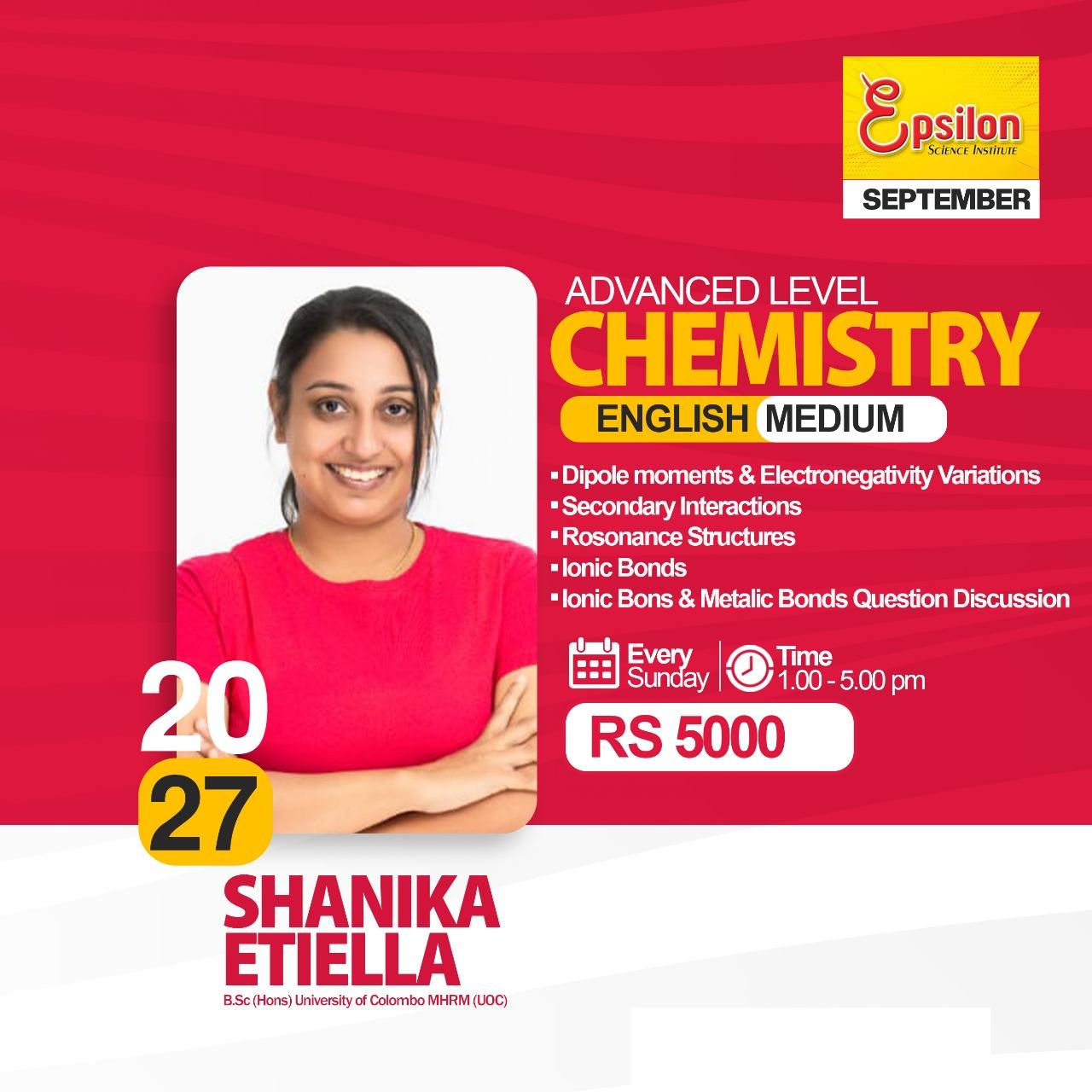 2027 Chemistry (English) - [September] | Epsilon Science Institute
