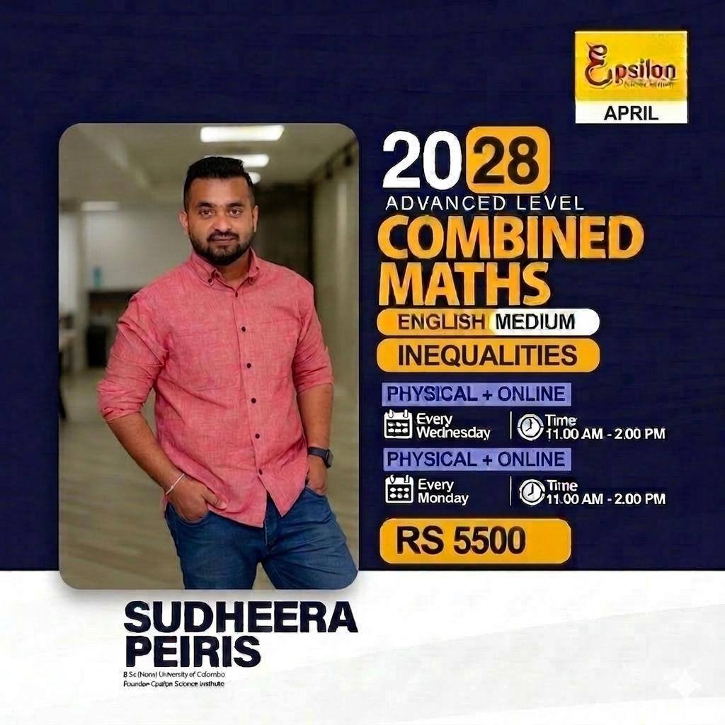 2028 A/L | Combined Maths (English) - [April - 2026] | Epsilon Science ...